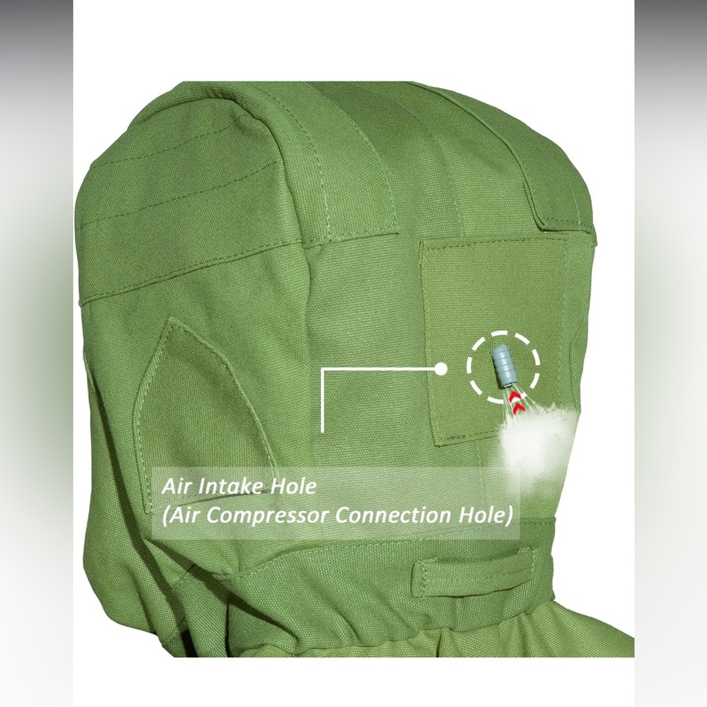 Sand Blasting Hood Cap, Canvas Shawl Sandblaster Protective Gear Mask Anti-dust - Picture 4 of 11